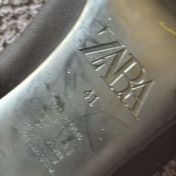 Zara Black Pointed‎ Toe Sock Style Ankle Boots Size 41 US 10.5 - Picture 9 of 12